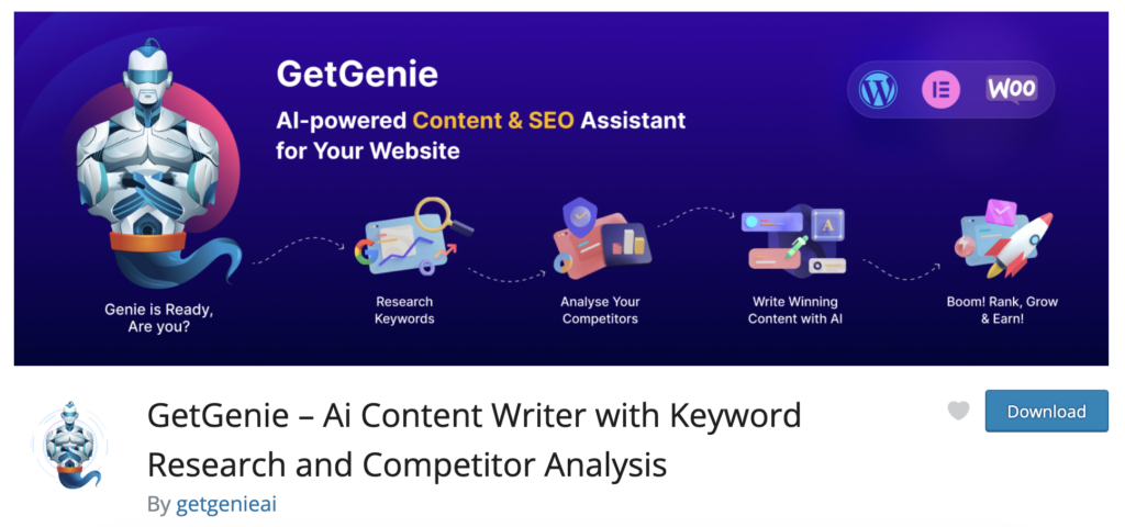 GetGenie, WordPress